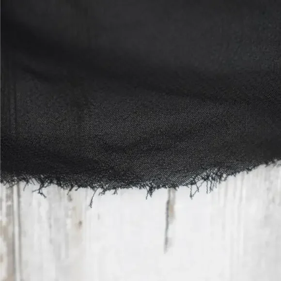 Simply Vera Wang black velvet burnout long sleeve shirt top size xlarge whimsy - Picture 5 of 10